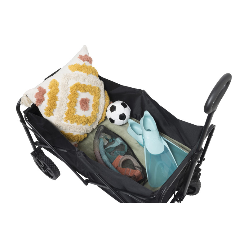 Opvouwbare bolderkar - zwart - 103x54x108 cm 