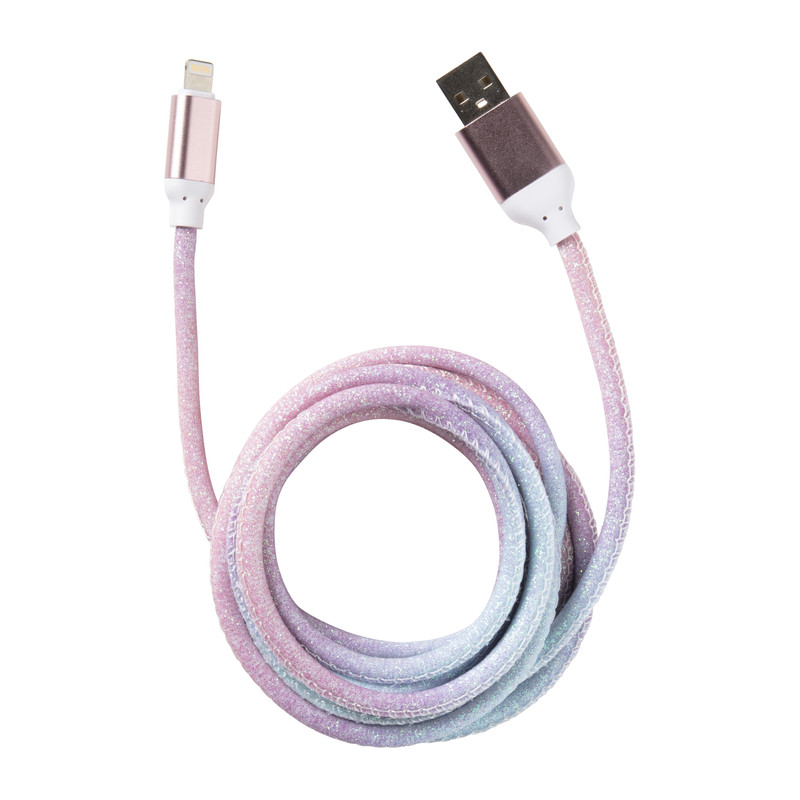 Oplaadkabel USB naar lightning - 2 meter - regenboog