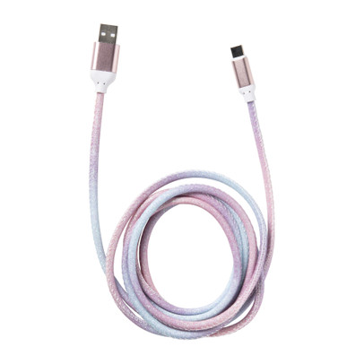 Oplaadkabel USB naar USB-C - 2 meter - regenboog