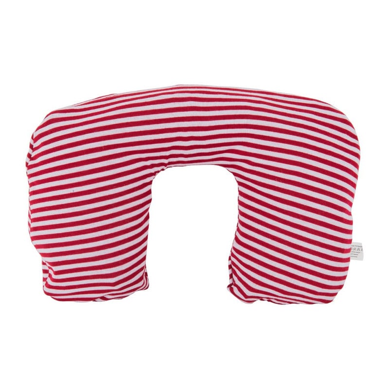 Nekkussen opblaasbaar gestreept - rood
