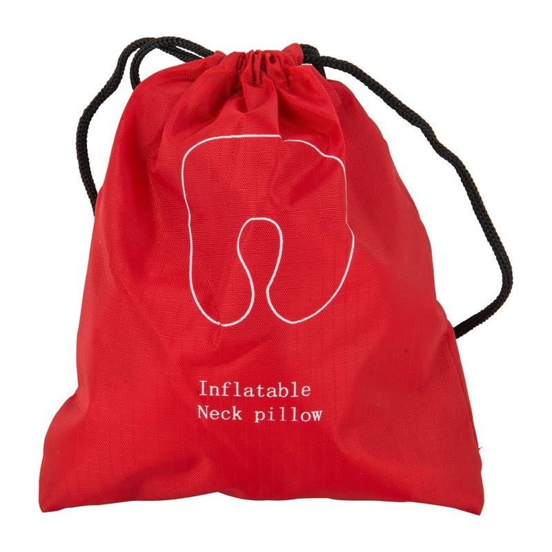 Nekkussen opblaasbaar gestreept - rood