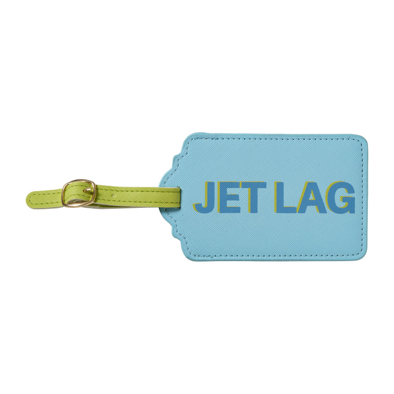 Bagagelabel - groen/blauw/geel - 12.7x7.6 cm