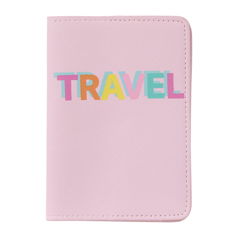 Paspoort hoes - roze/oranje - 20x14.5 cm 