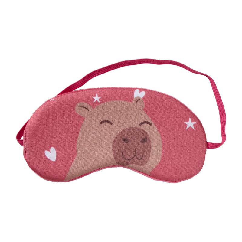 Oogmasker capibara - roze