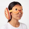 2-in-1 reiskussen hamburger met oogmasker - bruin