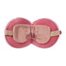 2-in-1 reiskussen capibara met oogmasker - roze/rood