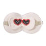 2-in-1 reiskussen  teckel met oogmasker - beige