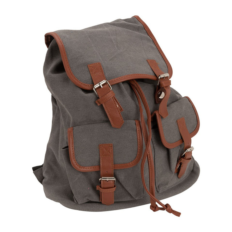 Rugzak canvas - grijs