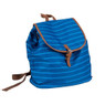 Rugzak met strepen - blauw - 30x33 cm