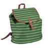 Rugzak met strepen - groen - 30x33 cm