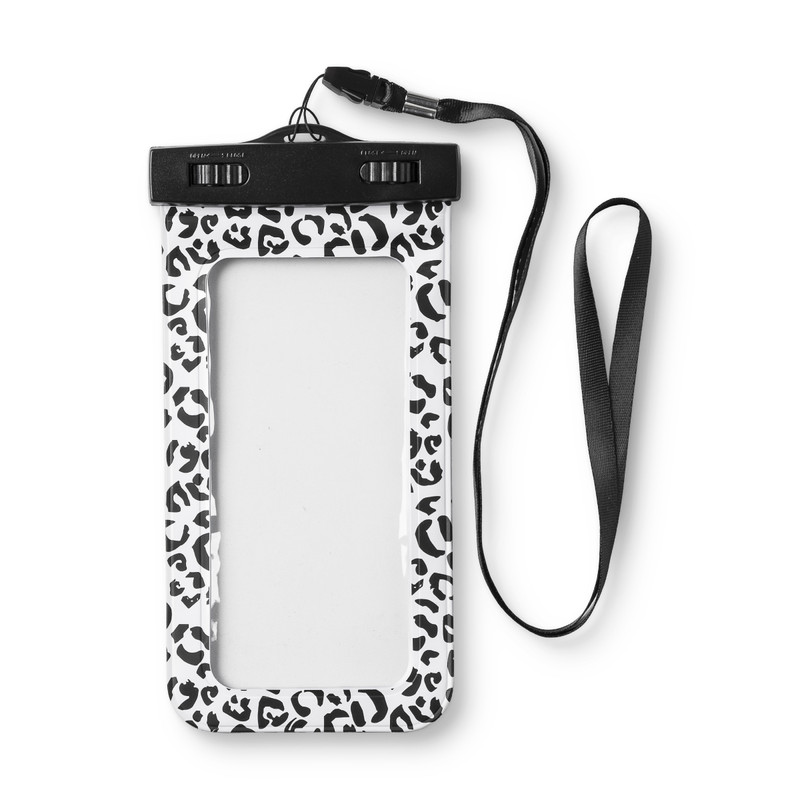Waterproof telefoonzakje - leopard