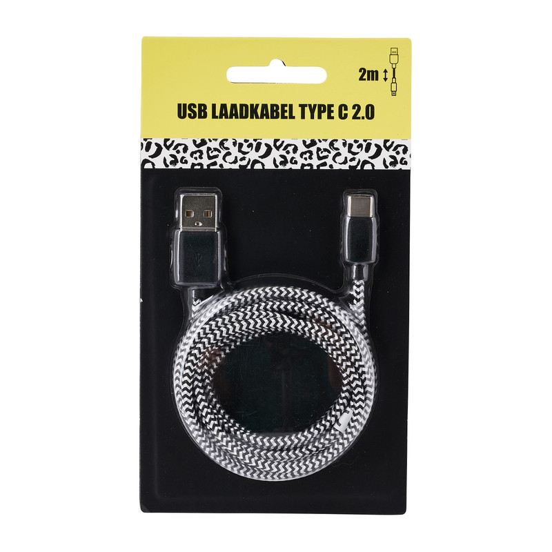 Leopard USB laadkabel type C 2.0 - 2 meter