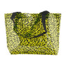 Beachbag leopard - geel - 40x28x12 cm