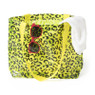 Beachbag leopard - geel - 40x28x12 cm