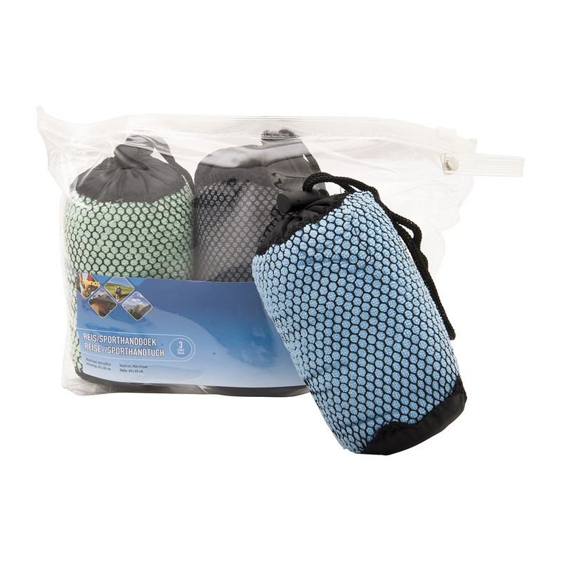 Reis en sporthanddoek - 40x60 cm - set van 3