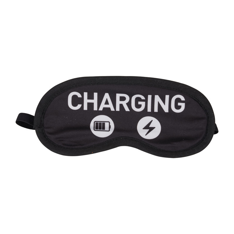 Slaapmasker charging - zwart - 19,5x9 cm