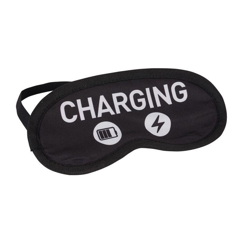 Slaapmasker charging - zwart - 19,5x9 cm
