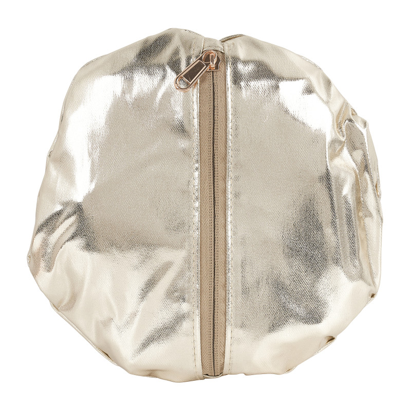 Weekendtas opvouwbaar - goudkleurig - 50x25 cm
