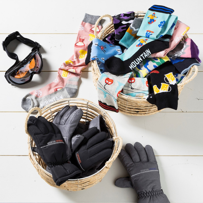 Ski handschoenen heren - zwart - maat S/M