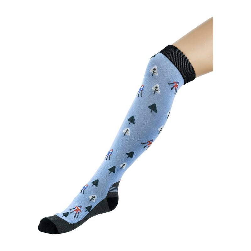 Ski sokken piste - blauw - maat 42-46