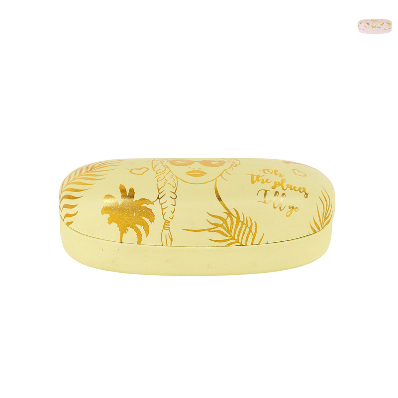 Brillenkoker - roze/geel - diverse varianten