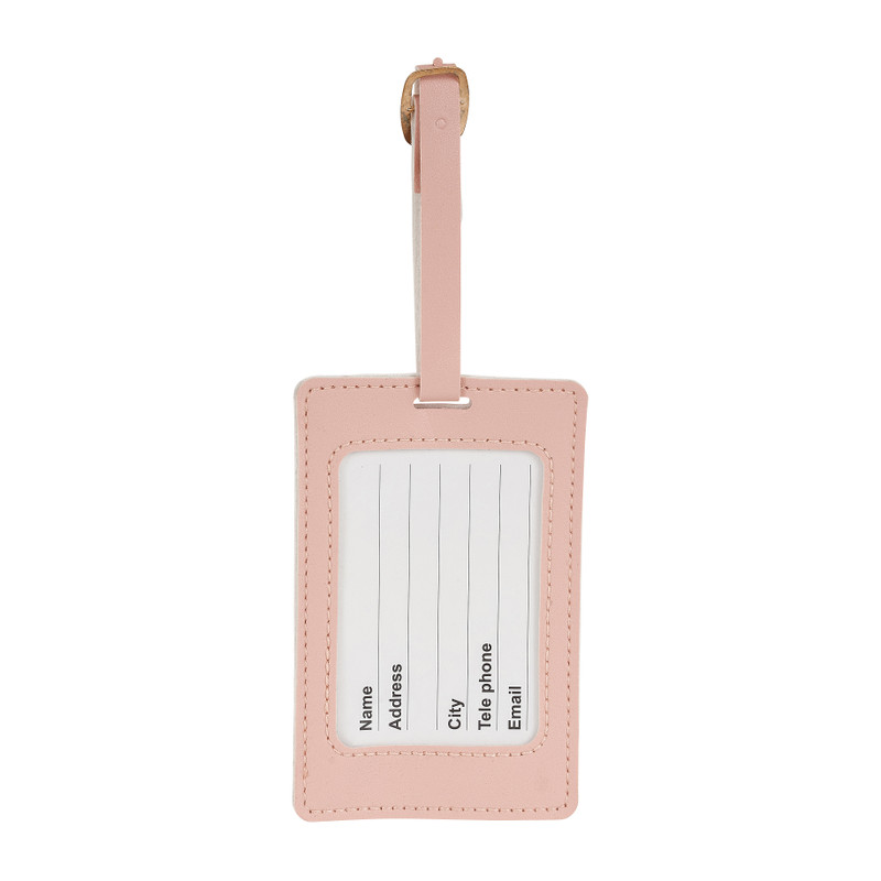 Bagagelabel - roze/geel - diverse varianten