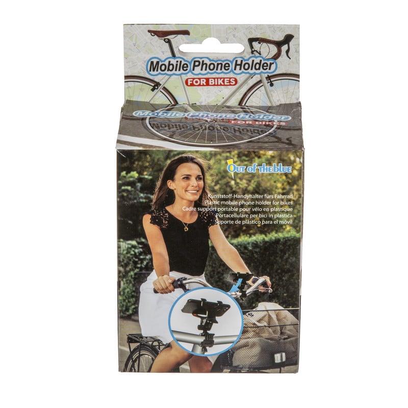 Telefoonhouder fiets - zwart - 6.5x8x14 cm