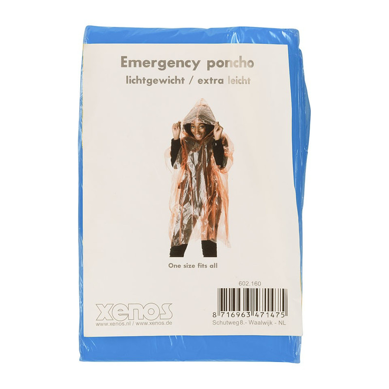 Emergency poncho - blauw