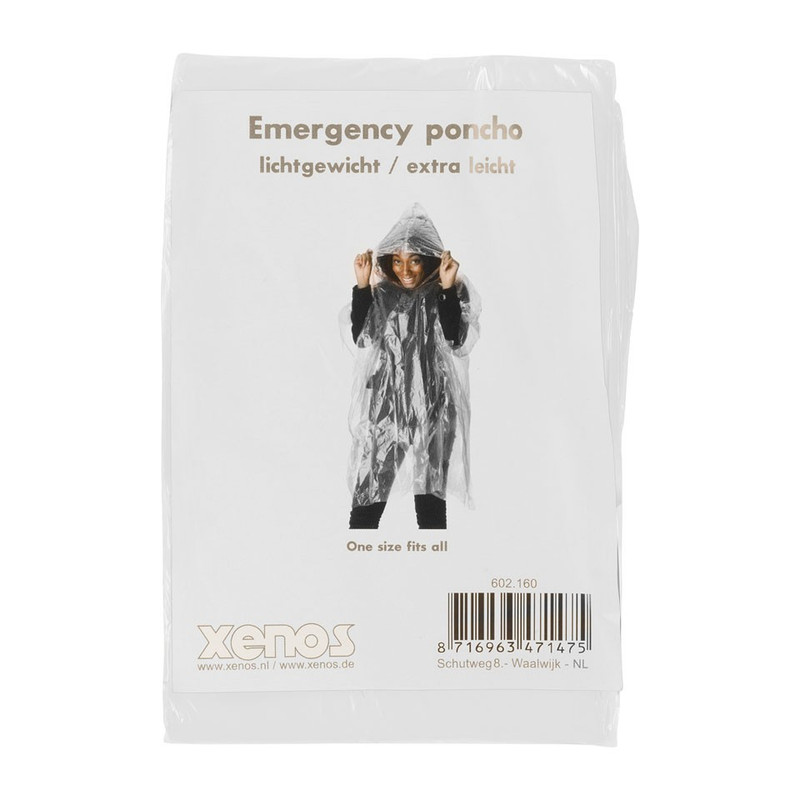 Emergency poncho - transparant