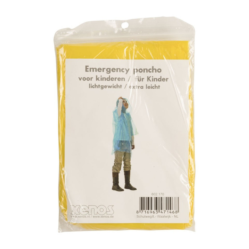 Emergency poncho kids - geel