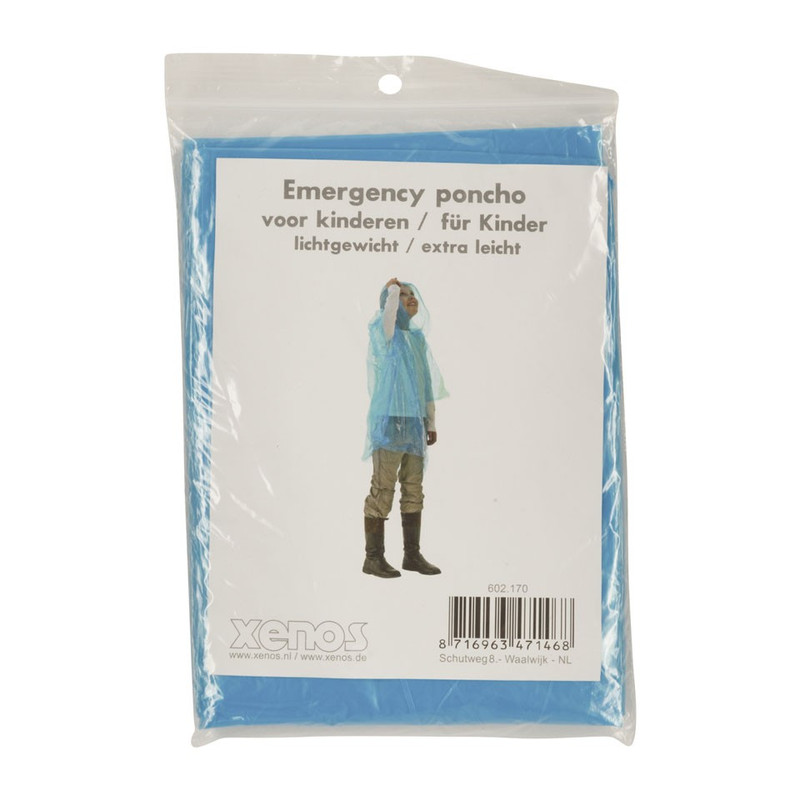 Emergency poncho kids - lichtblauw