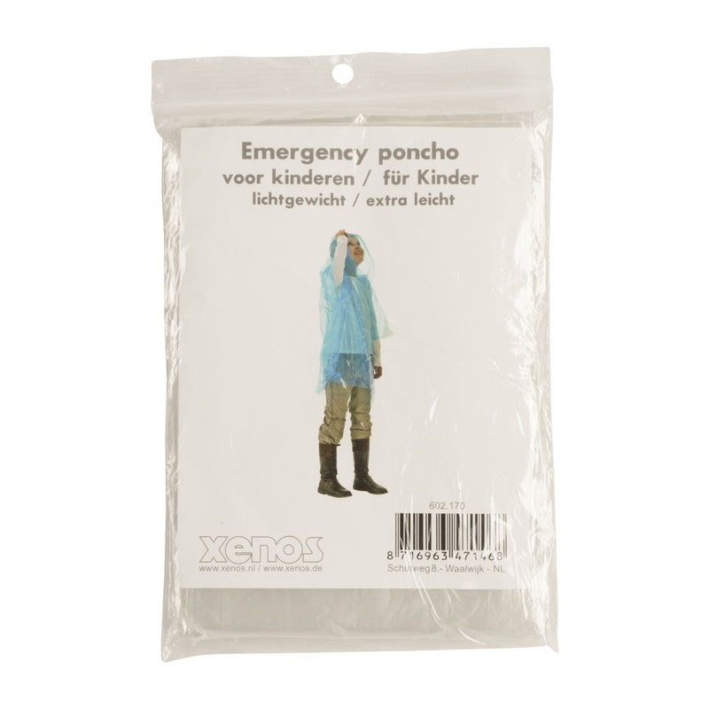 Emergency poncho kids - transparant