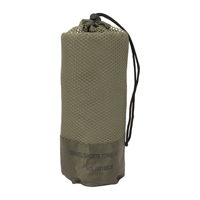 Travel/sporthanddoek - 70x140 cm - groen