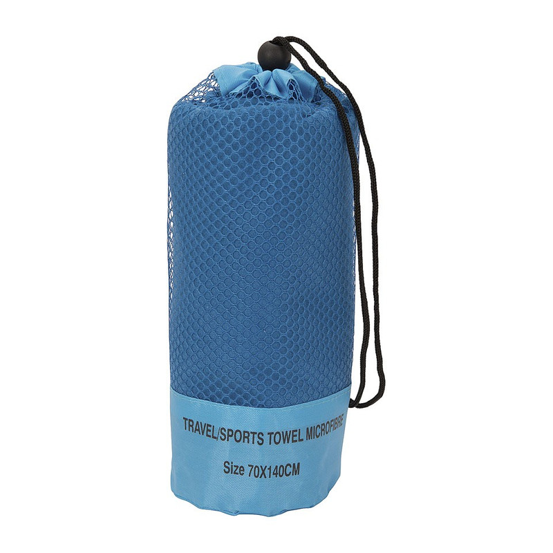 Travel/sporthanddoek - 70x140 cm - donkerblauw 