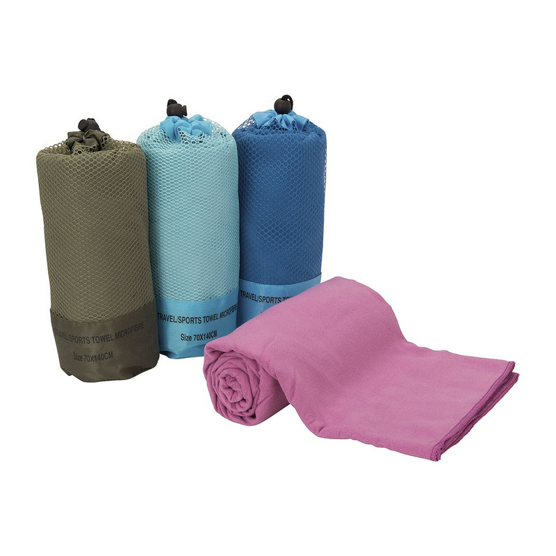 Travel/sporthanddoek - 70x140 cm - donkerblauw 