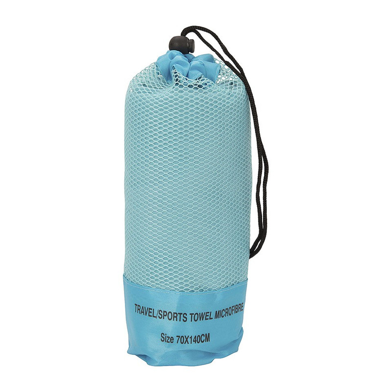 Travel/sporthanddoek - 70x140 cm - lichtblauw