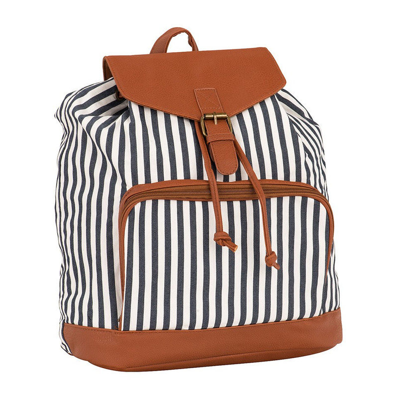 Rugzak gestreept verticaal - blauw/wit