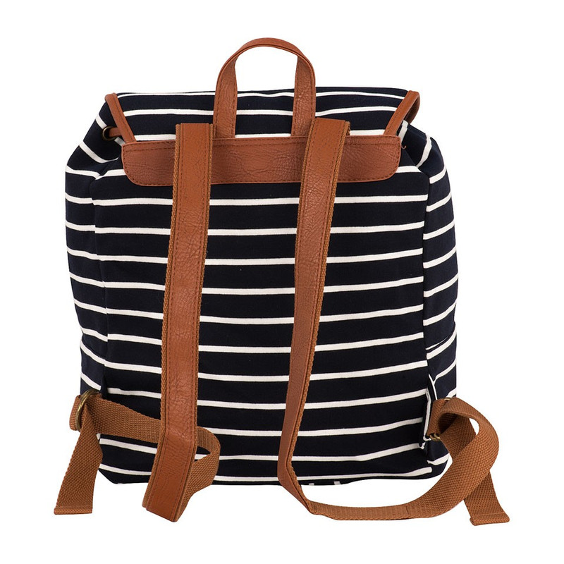 Rugzak gestreept horizontaal breed - blauw/wit