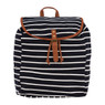 Rugzak gestreept horizontaal breed - blauw/wit