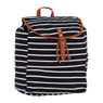 Rugzak gestreept horizontaal breed - blauw/wit