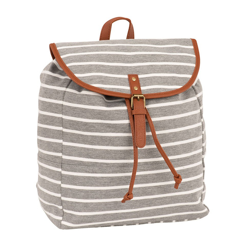 Rugzak gestreept horizontaal breed - grijs