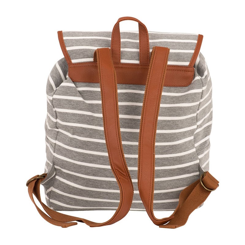 Rugzak gestreept horizontaal breed - grijs
