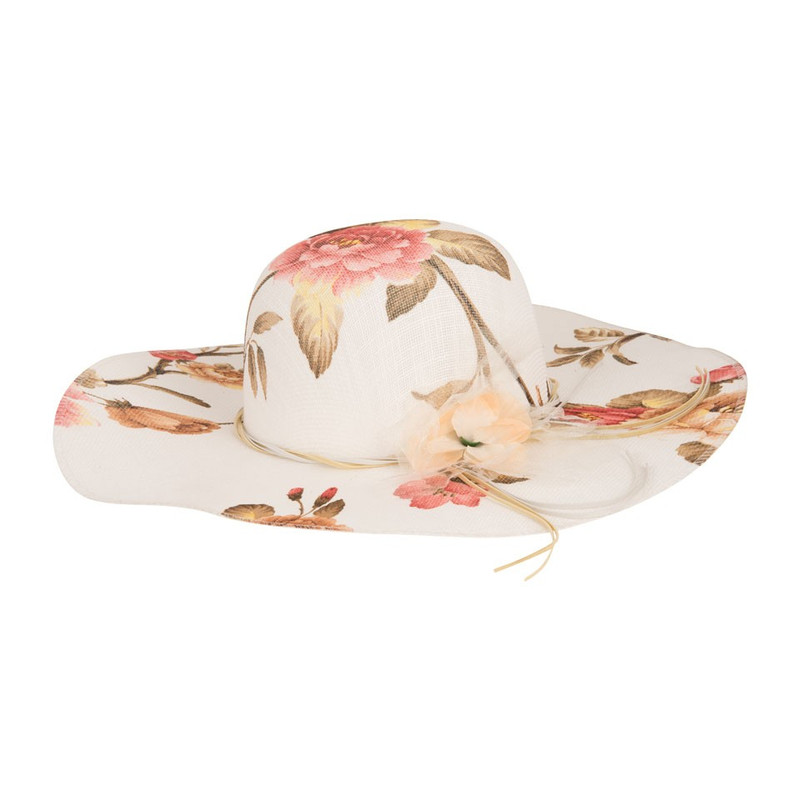 Dameshoed Kenia met bloem/strik rood 