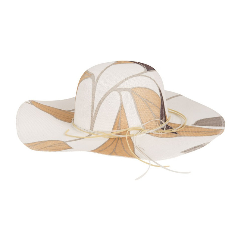 Dameshoed Kenia met bloem/strik oranje