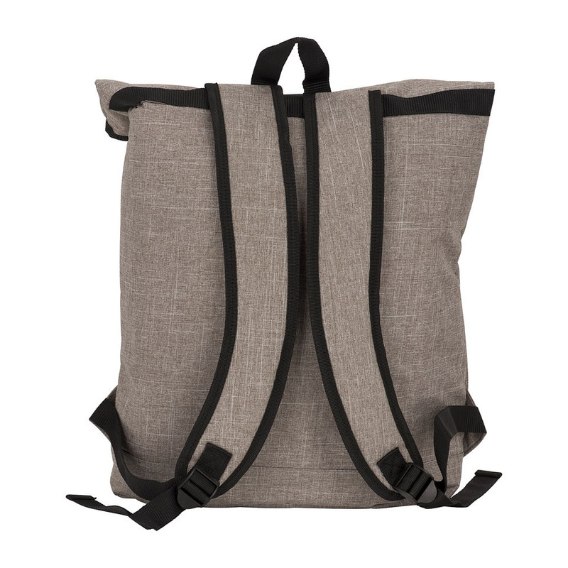 Rugzak met vouwsluiting taupe