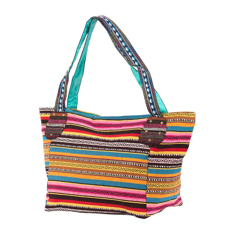 Strand-picknicktas ethnic streep