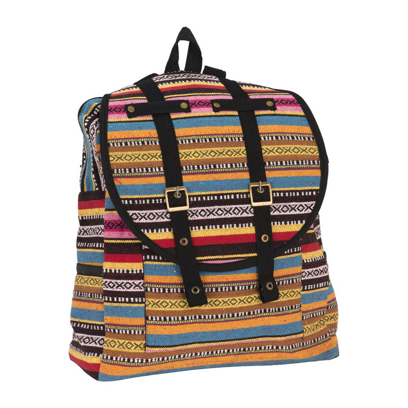 Rugzakje ethnic gestreept