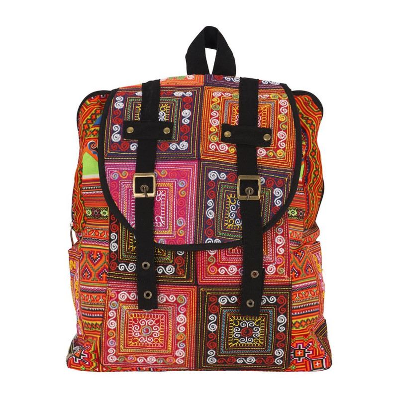 Rugzakje ethnic geblokt