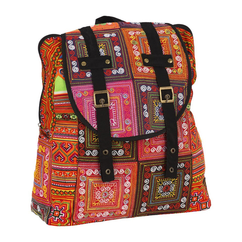 Rugzakje ethnic geblokt
