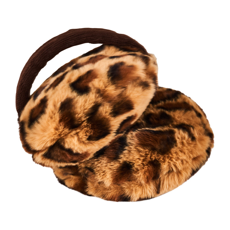 Oorwarmers - leopard - 1 maat